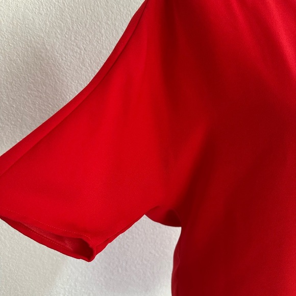 GUESS Red Drape Back Dolman Sleeve Dress – Size Small - Picture 3 of 8